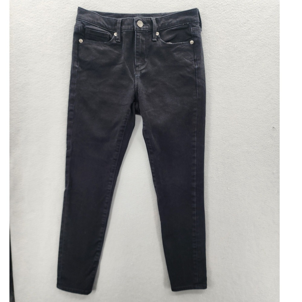 Banana‎ Republic Premium Denim Black Skinny Jeans Womens Size 26 Regular Stretch